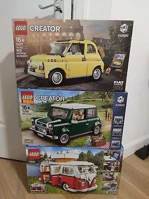 Buy LEGO 10242 10220  10271 Volkswagen T1 Camper Van, MINI Cooper, Fiat 500 Sets • 429.99£