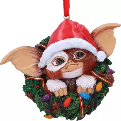 Buy Gizmo In Wreath Hanging Ornament From Gremlins By Nemesis Now • 12.99£