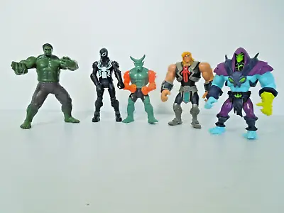 Buy 5x Action Figures Hero Spiderman He-Man Hulk Green Goblin Skeletor Hasbro Mattel • 12.99£