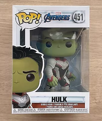 Buy Funko Pop Marvel Avengers Endgame Hulk #451 + Free Protector • 11.99£