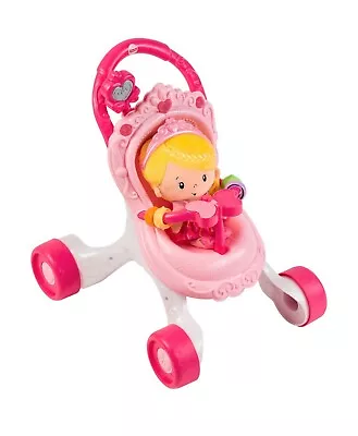 Buy Fisher-Price Princess Stroll-Along Musical Walker And Doll Gift Set • 25£