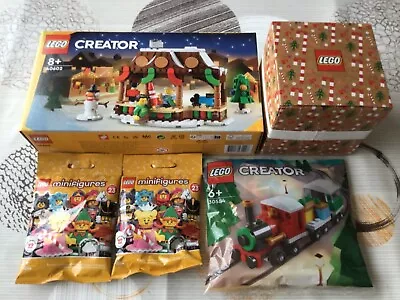 Buy LEGO Christmas Market Stall 40602 Mug/Cookie Stampers Train Polybag & 2 Minifigs • 21.95£