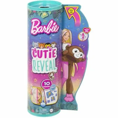 Buy Mattel HKR01 Cutie Reveal Barbie Jungle Series - Monkey • 45.63£
