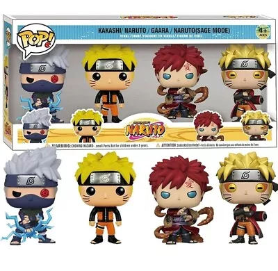 Buy 4 Pack Naruto Kakashi  Gaara Funko POP Action Figure Gift New • 23.99£