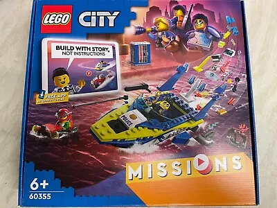 Buy Lego City Missions Age 6+ 60355 Water Police Detective Speedboat 278 Pieces BNIB • 15£