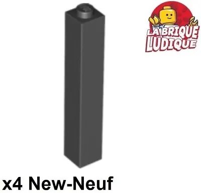 Buy LEGO 4x Brick Brick 1x1x5 Solid Stud Beam Column Pillar Black/Black 2453b NEW • 1.70£
