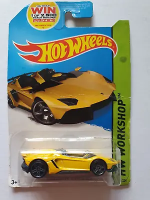 Buy Hot Wheels Lamborghini Aventador J Yellow Factory Sealed 196/250 • 11.99£