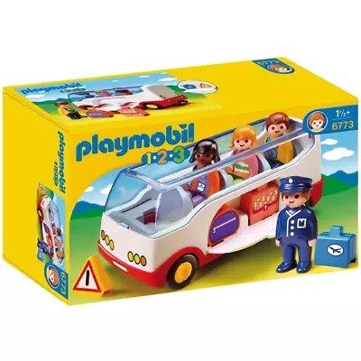 Buy Playmobil 1.2.3 Airport Shuttle Bus 18 Months Kids Toy Push Vehicle & Figures • 18.99£