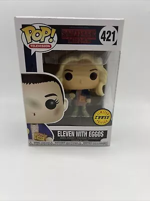 Buy Funko Pop! Vinyl Stranger Things - 421 Eleven With Eggos-Chase Edition • 24.99£