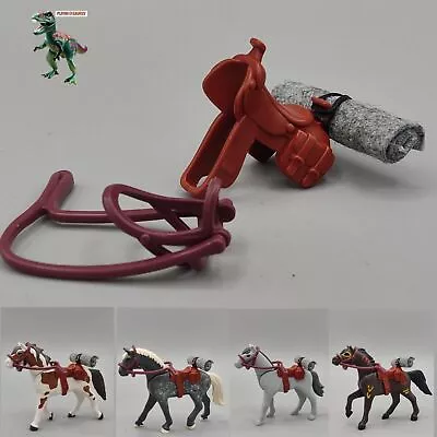 Buy Playmobil Western Horse Lot-saddle-bit-reins-blanket-soldier-cowboy-outlaw • 3.41£