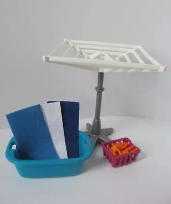 Buy Playmobil Washing Line, Pegs & Towels NEW Extras For Modern Dollshouse/hotel • 5.79£