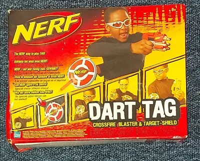Buy New NERF 2005 N-Strike CROSSFIRE Dart BLASTER SET Dart Tag GLASSES Target Shield • 49.99£