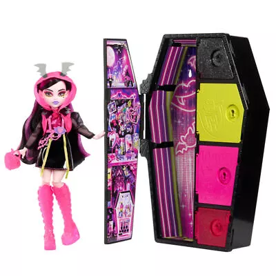 Buy Mattel Monster High Skullmate Secrets Neon Frights Draculaura Doll 25cm • 65.19£