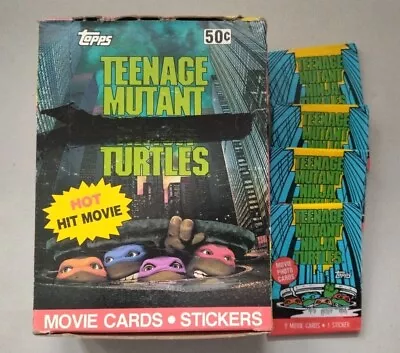 Buy Teenage Mutant Ninja Turtles Topps Trading Cards 1990 Full Box 36 Unopened Packs • 79.99£