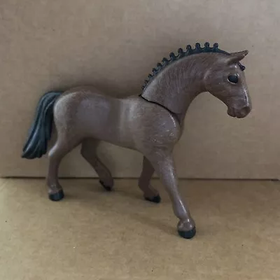 Buy Playmobil Brown Horse With Black Mane, Country Animal Pet Stables Spares 07 • 3£