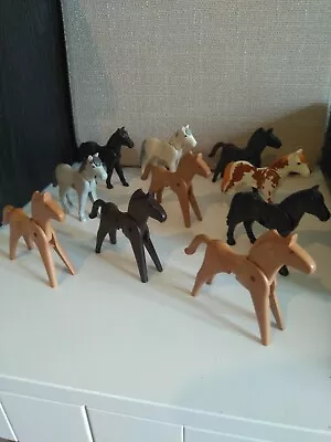 Buy Playmobil Horses X 10 - A Good Variety Of Different Colours And Ages • 5.99£