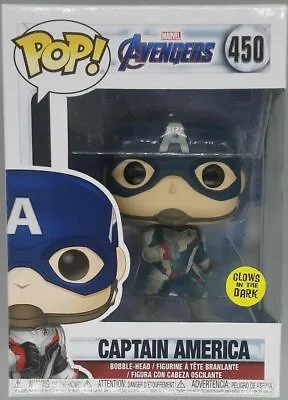 Buy Funko POP #450 Captain America (Team Suit) Glow - Avengers Endgame • 12.59£