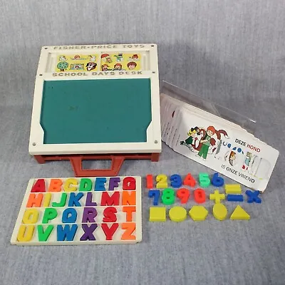 Buy FISHER PRICE SCHOOL DAYS DESK #176 Letters Cards Set Toy 1970s Vintage Used • 41.13£