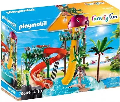 Buy Playmobil 70609 Water Park With Slides 4-10 Year • 48.12£