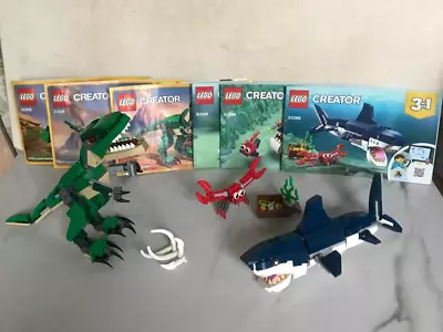 Buy 2 X LEGO 3-in-1 Creator Mighty Dinosaurs 31058 & 31088 Deep Sea Creatures • 14£