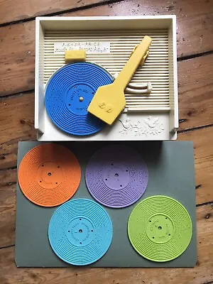 Buy Vintage Fisher Price Record Player With 5 Records  Music Box Retro Gift 70s Toy • 19£