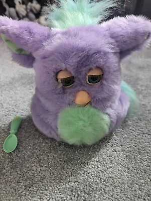 Buy Funky Furby 2006 Working With Box, Manual And Spoon. Green And Purple • 100£