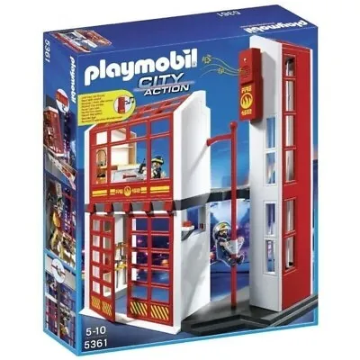 Buy PLAYMOBIL City Action 5361 Station Firefighters Of Fire With Alarm • 64.52£