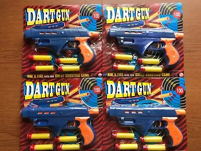 Buy 4 X SUCKER TIPPED FOAM DARTS TARGET GUN SETS(SIMILAR TO N ERF),4 GUNS+16 DARTS.b • 14.29£