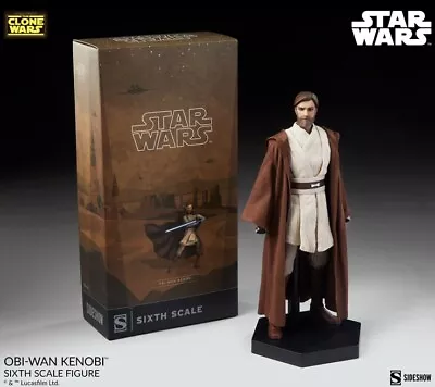 Buy Star Wars The Clone Wars 1/6 Obi-Wan Kenobi Action Figure Sideshow Collectible⭐️ • 209.99£