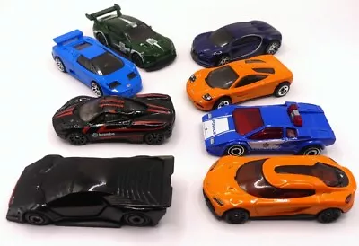 Buy Lot Of 8 Hot Wheels Super Cars, Bugatti, Pagani, Bentley, McLaren Etc. • 17.99£