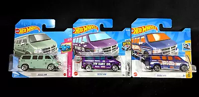 Buy Hot Wheels Pack Of 3 Dodge Van Models. Green, Purple And Blue. 2021 2022 2023 • 8.99£