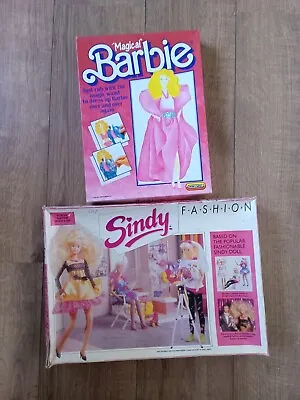 Buy Vintage Sindy Doll Fashion Board Game Triotoys  1990 & Magical Barbie Game 1989 • 7.50£
