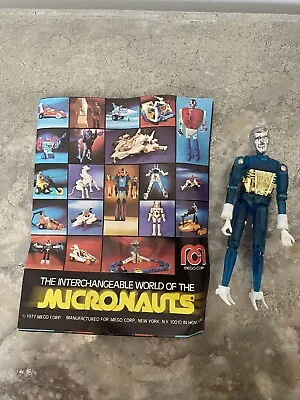 Buy 1977 Mego Micronauts Time Traveler Lot Blue Good Condition + Advertising Booklet • 40.16£