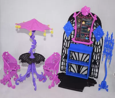 Buy Monster High Scream & Sugar Cafe Playset Table Purple Chairs INCOMPLETE MH1 • 19.99£