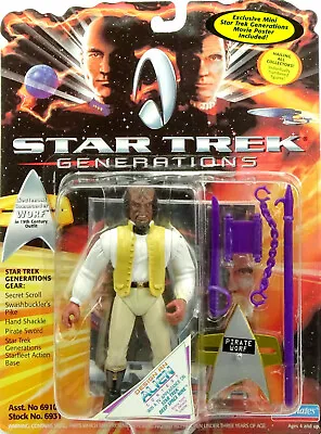 Buy STAR TREK GENERATIONS WORF IN 19th CENTURY OUTFIT 4.5  INCH/approx. 12cm PLAYMATES D • 11.16£
