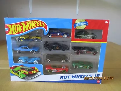 Buy Hot Wheels Boxed Set Of 10 Inc Two Tone Green Porsche 356 & Blue Sierra Cosworth • 10£
