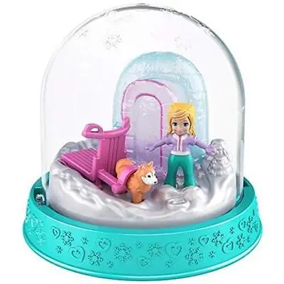 Buy Polly Pocket Winter Fun Snow Globe - Polly Goes Dog Sledding To Her Igloo • 9.95£