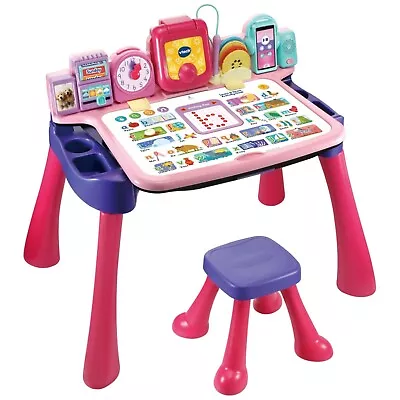 Buy VTech Draw And Learn Activity Desk Pink Interactive Kids Table NEW • 79.99£