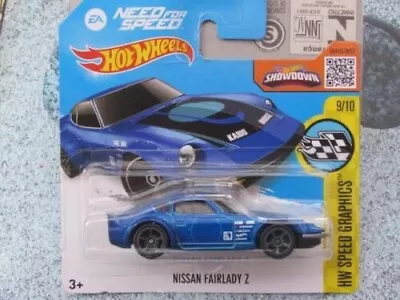 Buy Hot Wheels 2016 #184/250 NISSAN FAIRLADY Z Blue Need For Speed Graphics Case C • 5.49£