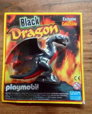 Buy Playmobil Mini Fierce Black Dragon With Moveable Body Parts - Bnip! • 11.99£