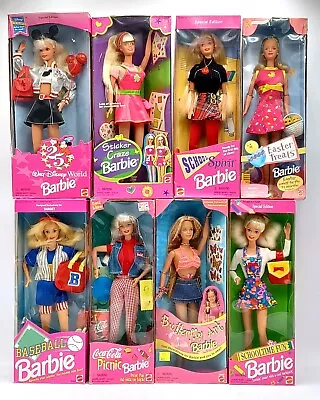 Buy Bundle Of 8x NrfB 90s Mattel Barbie Doll / Barbie Doll Lot Of 8 Dolls • 241.62£