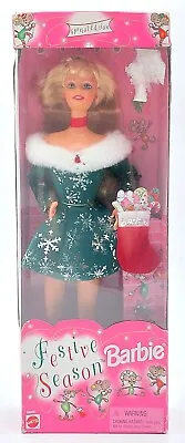 Buy 1997 Festive Season Christmas Barbie Doll / Special Edition, Mattel 18909, NrfB • 35.13£