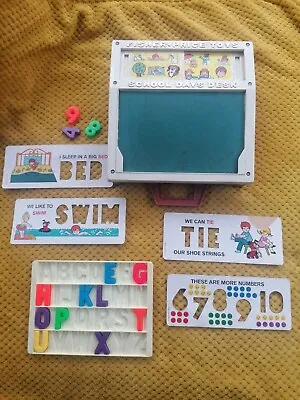 Buy Vintage Fisher Price School Days Desk With Magnetic Letters/Numbers & Cards • 7.50£