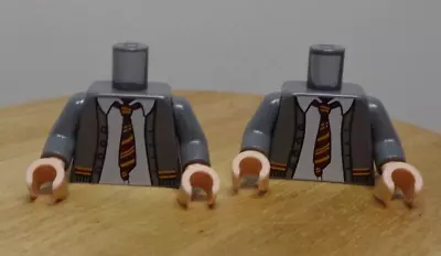 Buy LEGO Parts Minifigure Printed Torso's Shirt Tie Dark Stone Grey X2 • 3.99£