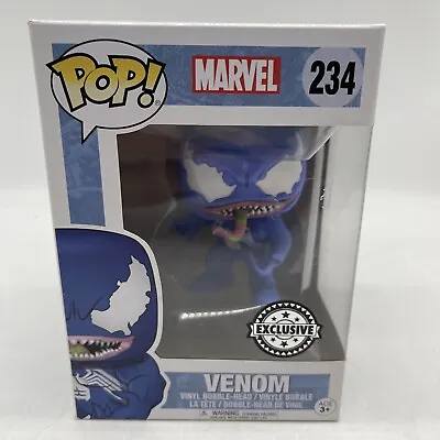 Buy #234 Venom (Blue) - Marvel Exclusive Vaulted Funko POP In Protective Case • 23.99£