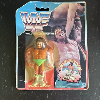 Buy Ultimate Warrior Series 1 WWF Hasbro On Card Butterfly Hook • 100£