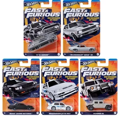 Buy HOT WHEELS Fast And Furious HW Decades Of Fast FULL SET OF 5 • 16.99£