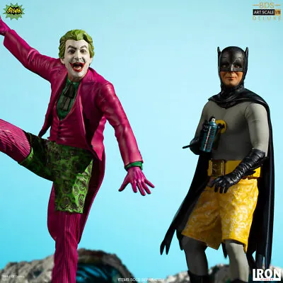 Buy 1966 Batman & Joker TV Classic Deluxe 1:10 Scale Statue Iron Studios Sideshow • 385.66£