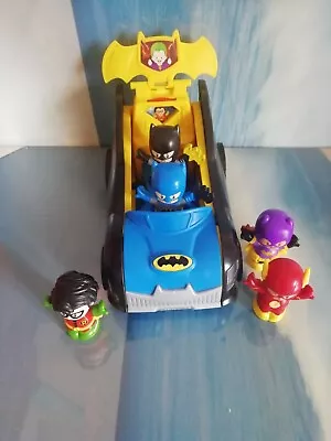 Buy Fisher Price Little People DC Super Heroes Batmobil 2 In 1 And Figures • 13£