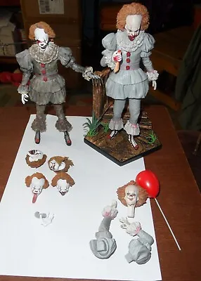 Buy Neca It Pennywise Figure Bundle 2 Figures With Extras Plus Custom Display Stand • 39.99£